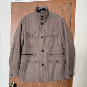 Michael Kors Mens Wool Blend Military Field Coat Jacket‎ Coat Size Medium